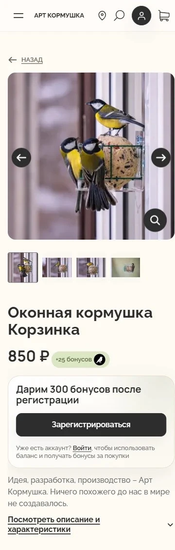 Product page — Mobile 1/3